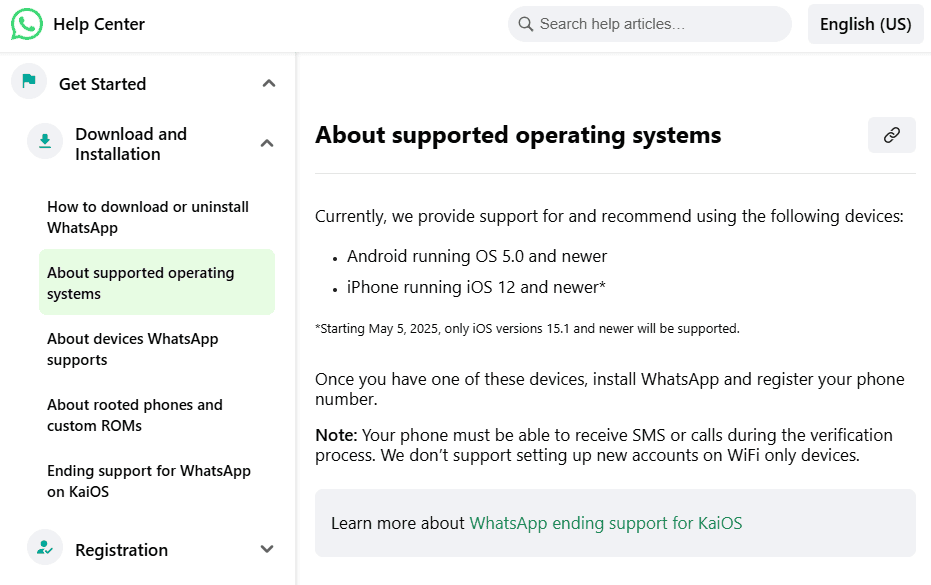 WhatsApp Support The End 2025