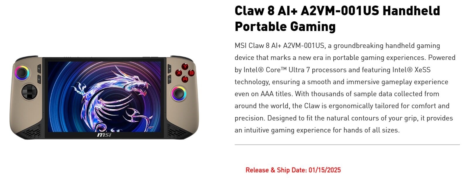 msi claw 8 ai and 7 ai release date announced here are the specs